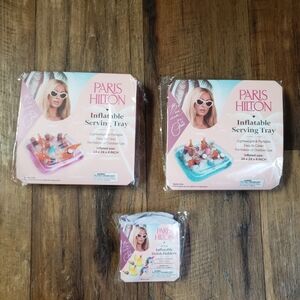 Paris Hilton  Inflatable Serrving Tray With Unicorn Drink Holder - Pink and Blue
